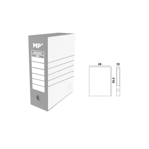 Carpeta Archivo Definitivo 10X35.5MM Gris