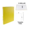 Carpeta Folio 2 Anillas Amarillo
