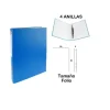 Carpeta Folio 4 Anillas Azul Claro