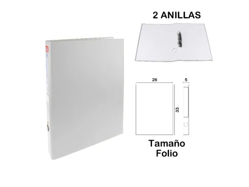 Carpeta Folio 2 Anillas Blanco
