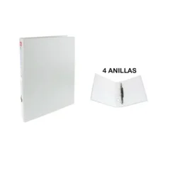 Carpeta Folio 4 Anillas Blanco