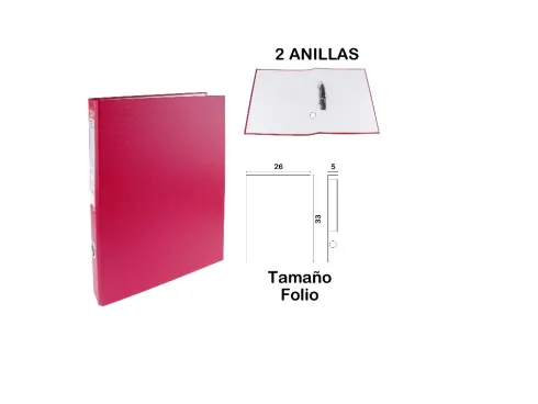 Carpeta Folio 2 Anillas Granate
