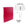 Carpeta Folio 4 Anillas Granate