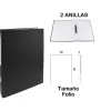 Carpeta Folio 2 Anillas Negro