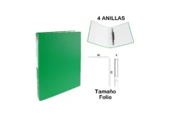 Carpeta Folio 4 Anillas Verde