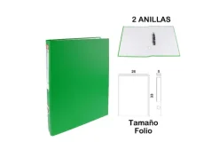 Carpeta Folio 2 Anillas Verde