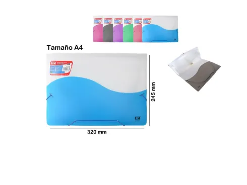 Carpeta Fuelle A4 C/Goma Bicolor