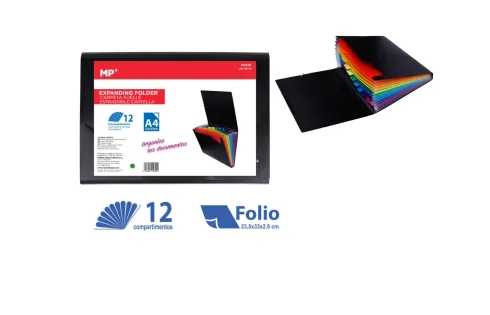 Carpeta Fuelle A4 C/Goma Negro
