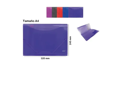 Carpeta Fuelle A4 C/Goma Transparente