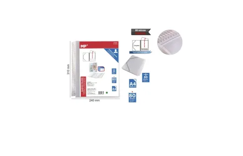 Carpeta 80 Fundas A4 C/Espiral Transparente