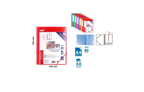 Carpeta 30 Fundas A4 Portada Personalizable