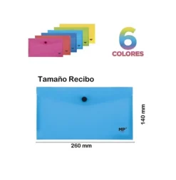 Carpeta Sobre C/Botón Recibo Color