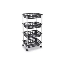 Carrito PP – Gris 4 Cestas
