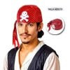 Casquete Pirata Rayas Rojo/Negro