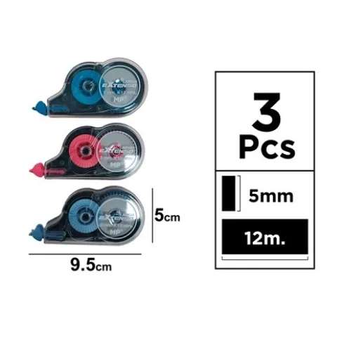 Cinta Corrector 5mmx12m 3pcs
