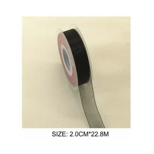 Cinta Organza Negro 2.0CMX22.8M