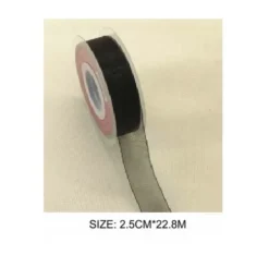 Cinta Organza Negro 2.5CMX22.8M