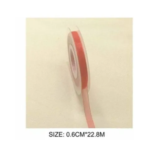 Cinta Organza Rojo 0.6CMX22.8M