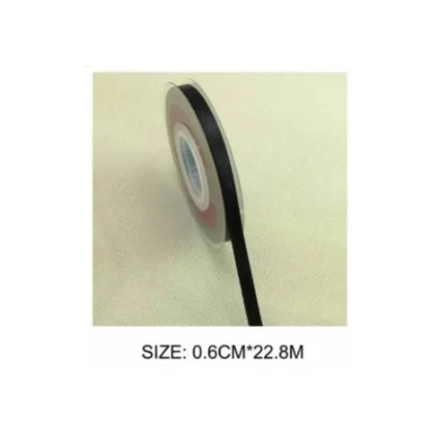 Cinta Raso Negro 0.6CMX22.8M