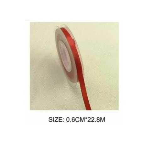 Cinta Raso Rojo 0.6CMX22.8M