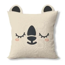 Cojín Kids Algodón Jungle Beige 40x40cm