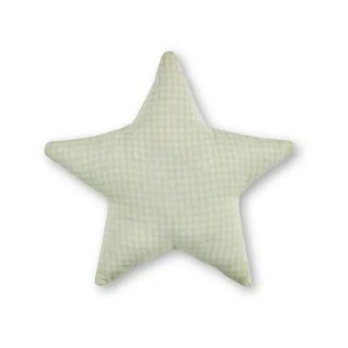 Cojín Kids Algodón Travel Menta Estrella 40x40cm