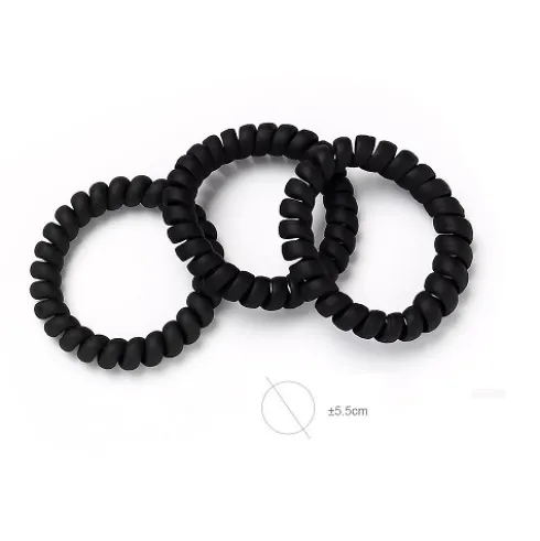 Coletero Goma Espiral Negro Esmarilada 3pcs