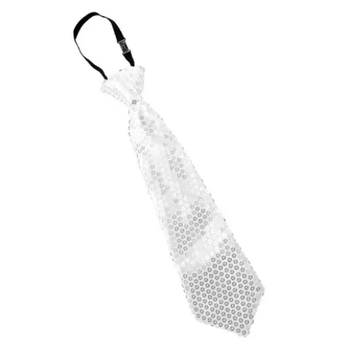 Corbata Lentejuelas Blanco