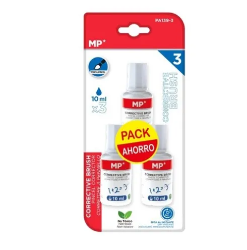 Corrector Liquido con Pincel 3pcs