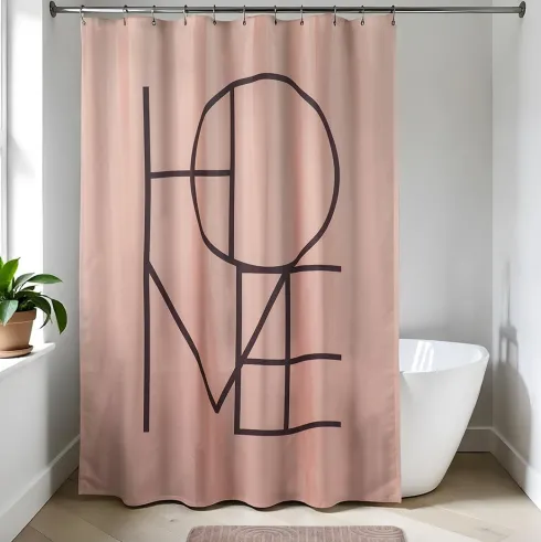 Cortina de Ducha PET – Minimalist Rosa
