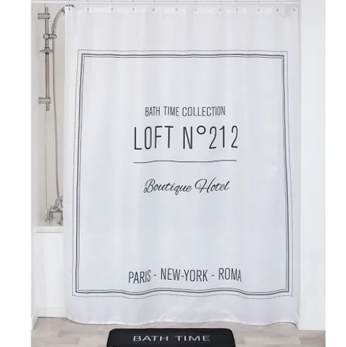 Cortina de Ducha PET – Neo Retro Blanco