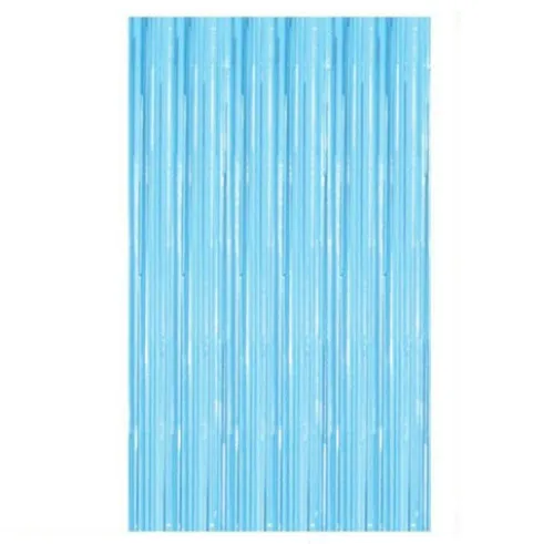 Cortina de Flecos Azul Claro