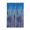 Cortina de Flecos Metalizada Azul Oscuro