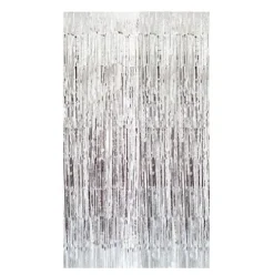 Cortina de Flecos Metalizada Plata