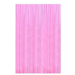 Cortina de Flecos Rosa Claro
