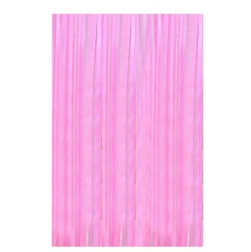 Cortina de Flecos Rosa Claro
