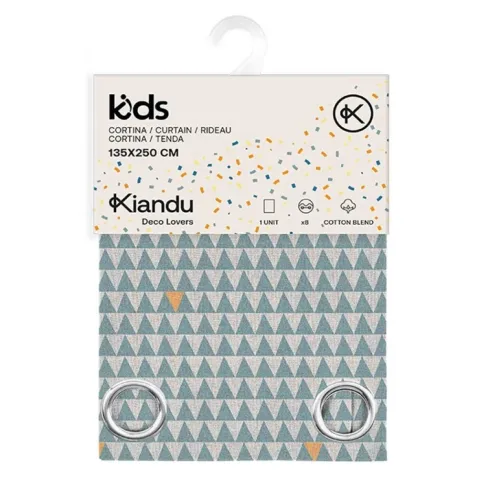 Cortina Kids Algodón Jungle Blue 135x250cm
