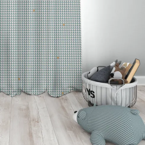 Cortina Kids Algodón Jungle Blue 135x250cm