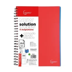 Cuaderno A4 120H y 4 Tapas
