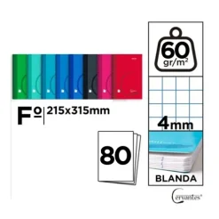 Cuaderno en A4 80H 60G Cuadrícula