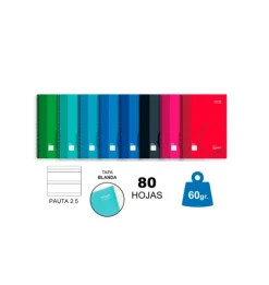 Cuaderno en A5 80H 60G Pauta