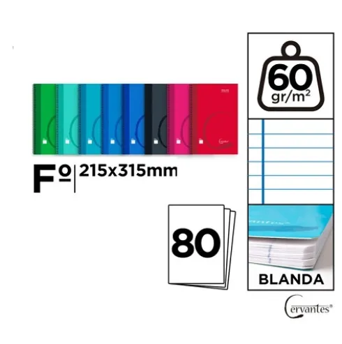 Cuaderno en A4 80H 60G Raya Horizontal