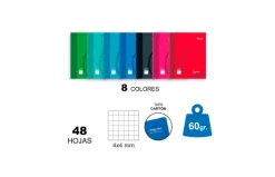Cuaderno Grapado A5 48H 60G Cuadrícula