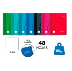 Cuaderno Grapado A5 48H 60G Liso