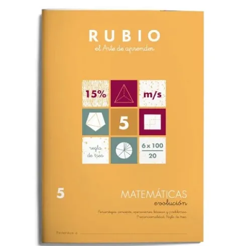 Cuaderno Matemáticas Evolución de Rubio ME5
