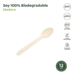 Cucharita Biodegradable Madera 14CM