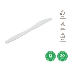 Cuchillo Alta Calidad Reutilizable Blanca 20CM