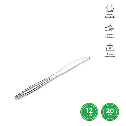 Cuchillo Alta Calidad Reutilizable Transparente 20CM