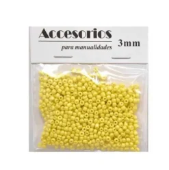 Cuentas Cristal Amarillo 3MM 30G