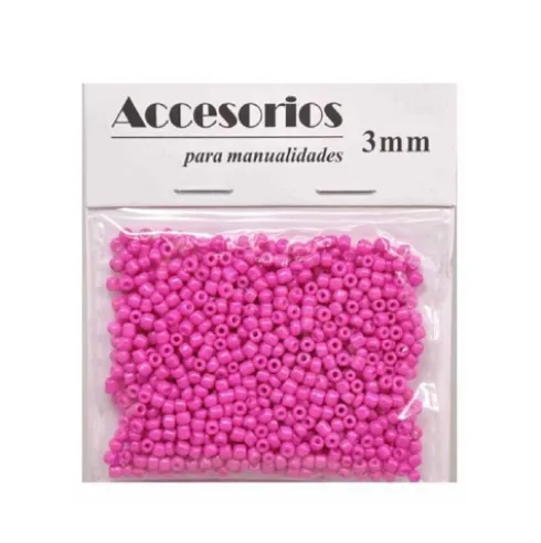 Cuentas Cristal Fucsia 3MM 30G